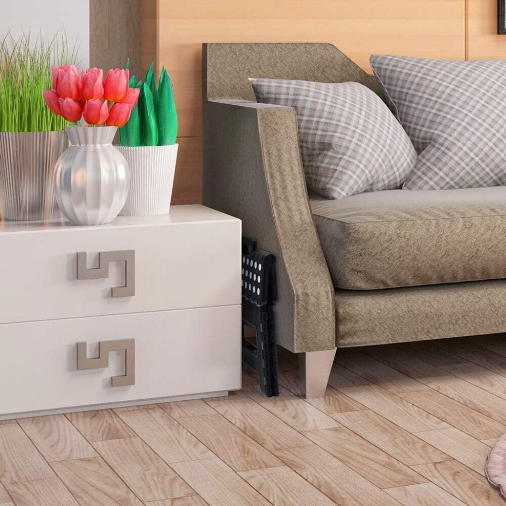 Folding Step Stool 9'' Tall Kids Step Stool Holds Up to 300 lb Plastic Foldable - Picture 6 of 9